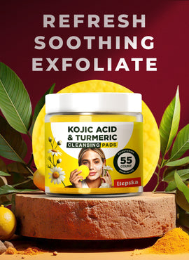 Turmeric Kojic Acid Cleansing Pads, 55 Pcs